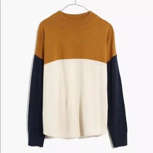 Madewell - Size XXL Colorblock Ashbury Mockneck Sweater MC029
